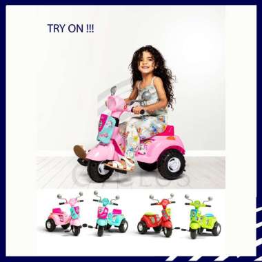 Mainan Scooter Skuter Anak Dorong Sepeda Roda Tiga SHP 609 Mainan Vespa Dorong Gowes