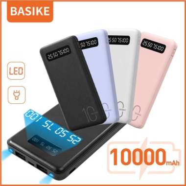 powerbank 10000mah BASIKE Bola lampu LED ganda Keluaran USB ganda