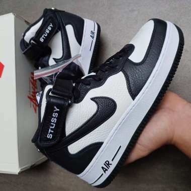 Air Force 1 Mid x Stussy Grey Black