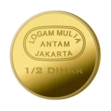 Antam Logam Mulia Koin 1/2 Dinar Fine Gold 24K 999.9 Emas Murni [2.13 gr]