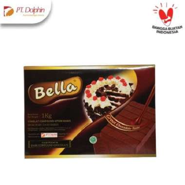 Bella Chocolate Compound 1 kg (Cokelat Compound) Dark Chocolate