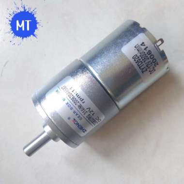 Dinamo Motor GearBox DC 12V 11R - 3500 rpm ( ZGB37RG 314i ) pakai bracket