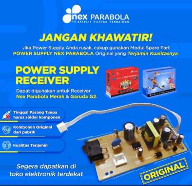 POWER SUPPLAY PSU RECEIVER NEX PARABOLA MERAH/NEX GARUDA G2 ASLI ORI