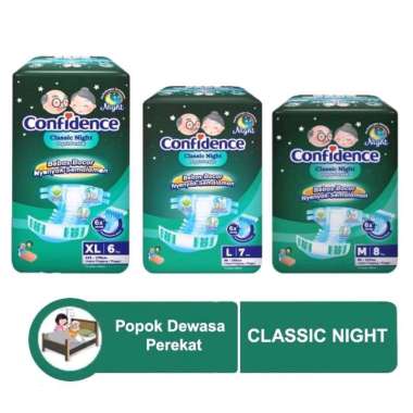 Pampers dewasa confidence clasic night/pampers dewasa/typeperekat MULTICOLOUR