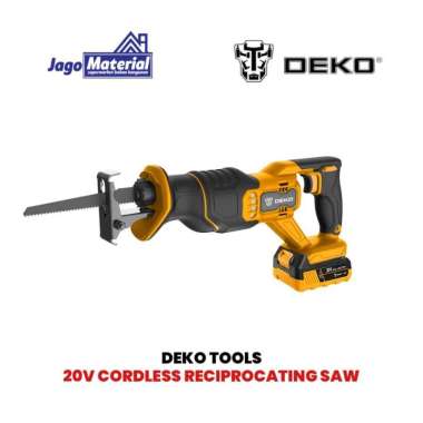 Deko Cordless Reciprocating Saw 20 V (Gergaji Listrik) + Baterai