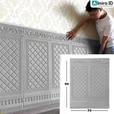 3D Foam Moulding Wainscoating Pintu Kayu Jati Jendela Gabus Anti Air Anti Lembab Sticker Stiker Crea