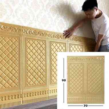 3D Foam Moulding Wainscoating Pintu Kayu Jati Jendela Gabus Anti Air Anti Lembab Sticker Stiker Crea