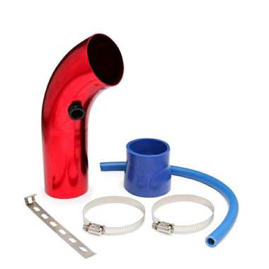 pipa intake air filter mobil 3 in filter udara merah pendek