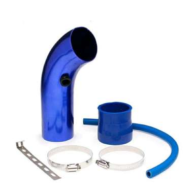 pipa intake air filter mobil 3 in filter udara biru pendek