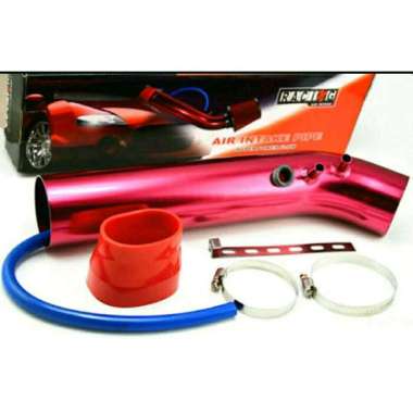 pipa intake air filter mobil 3 in filter udara biru panjang