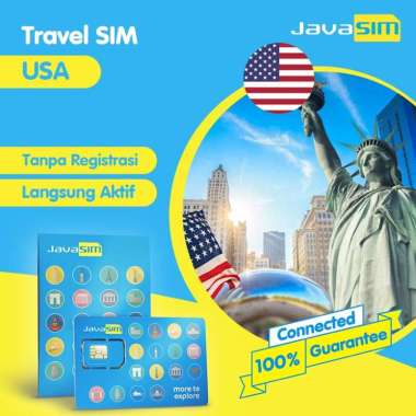 JavaSIM SIM Card Amerika 30 Hari | SIM Card USA 30 Days 60GB 30 Hari