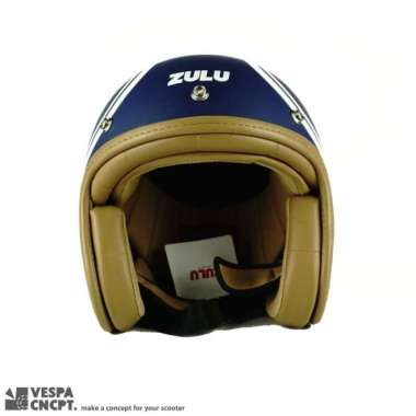 Helm Helmet Zulu Cortez Blue Leather XL