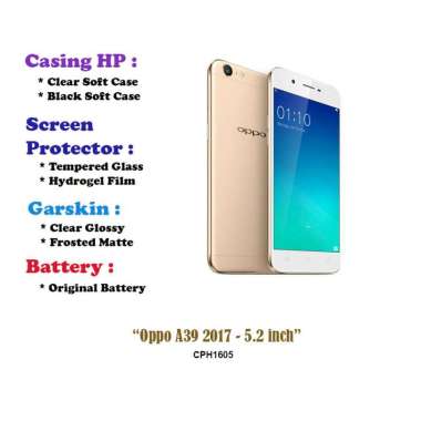 Oppo A39 2017 - 5.2 inch - Case - Screen Protector - Battery - Dll Shockproof Case