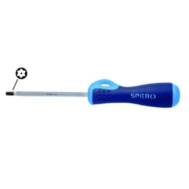 Spero Torx Screwdriver T25 x 100mm With Central Holed - Obeng Bintang Blue
