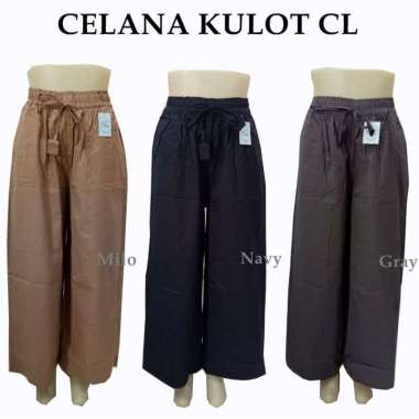 Celana Kulot Wanita Jumbo , Kulot Coullote Katun Street Hitam
