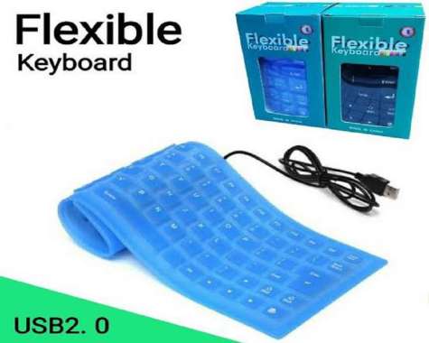 keyboard usb flexible gulung anti air keyboard karet