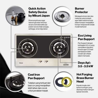 rinnai kompor gas tanam RB 2 GHC-MB 2 tungku