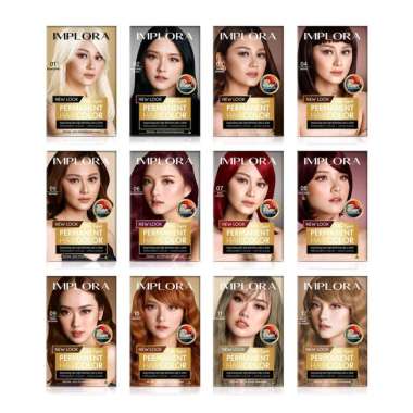 Implora Hair Color Pewarna Rambut Permanen 30ml Ash Grey