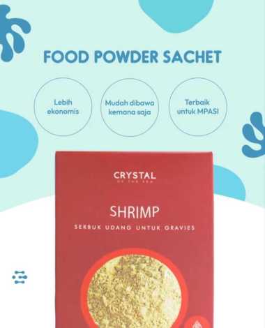 Crystal of the Sea - (1 Box of 10 Sachets) Shrimp Powder / Bubuk Udang Rebon / Kaldu Umami GTM