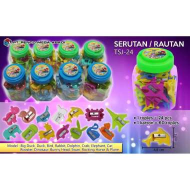SERUTAN / RAUTAN PENSIL 1 Toples Isi 24 Pcs