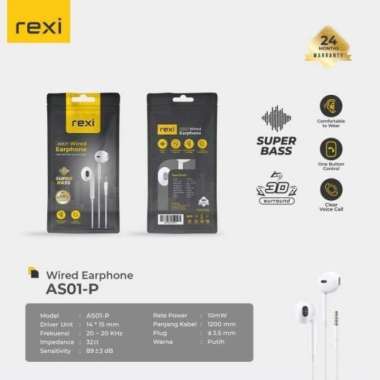 Headset REXI AS01-P Earphone Wired