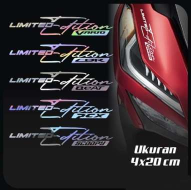 Sticker Cutting Motor Limited Edition Vario CBR Beat PCX Scoopy Scoopy Putih Reflektif