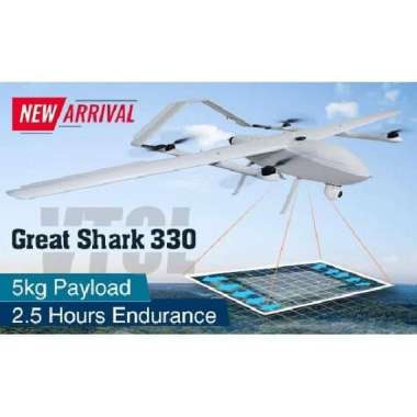 Drone Great Shark 330 VTOL (2.5jam terbang, 100km range)