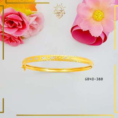 GELANG KERONCONG EMAS ASLI KADAR 300 DAN KADAR 375 GELANG EMAS KERONCONG WANITA GB 40 -38 8K