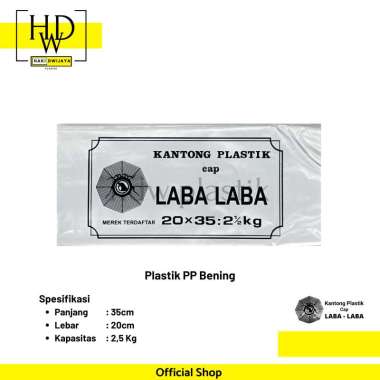 Laba - Laba Kantong Plastik PP Bening 20x35cm [2,5 Kg] bening