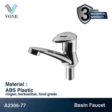 VONE A2306-77 Keran Kran Air Basin Desk Wastafel Kamar Mandi ABS Chrome Chrome