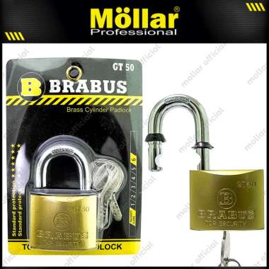 BRABUS GT50 Short Gembok Kuningan 50 mm Leher Pendek Computer Key