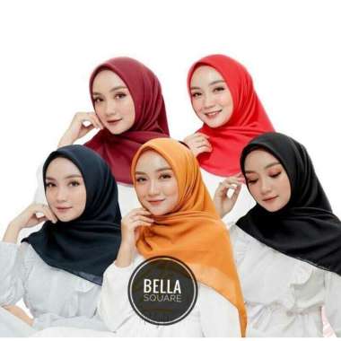 Bella Square Premium Hijab Segiempat Jilbab Pollycotton Soft Mint