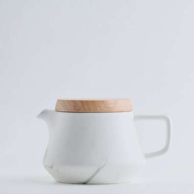 Duquet Teapot MB04 775ml - Marble Art White