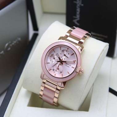 Jam Tangan Wanita Alexander Christie Original/Jam Tangan Alexandre Christie Wanita/Jam Alexandre Christie Wanita Original/AC2993 Rosegold Pink
