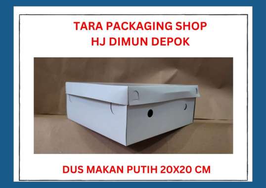 Box Nasi Kotak Putih Polos 350gr 20x20 Cm