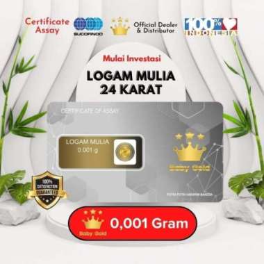 SOUVENIR Baby Gold Emas Mini 0.001gram Best Murah
