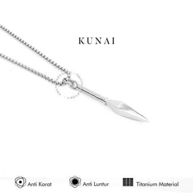 KUNAI (Liontin + kalung Titanium) Silver