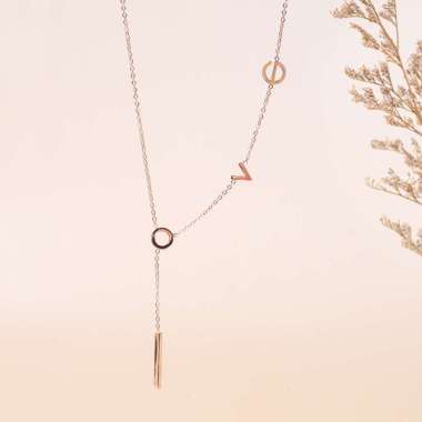 fine love pendant - premium stainless steel necklace with gold plated