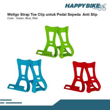 WELLGO Tali Pedal Sepeda Anti Slip Strap Toe Clip Merah
