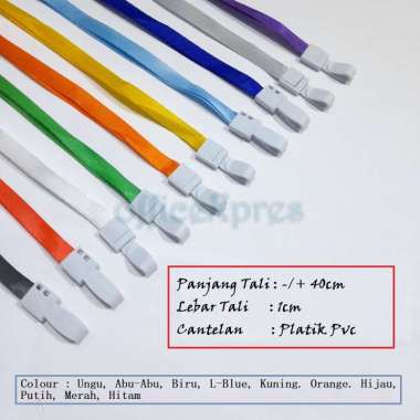 Tali ID Card Nilon Cantelan Plastik 2048 / Card Holder / Tali Name tag / Gantungan Kartu / Tali Id C