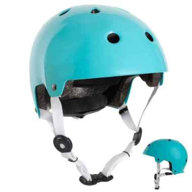 Oxelo Helm Remaja Skate Play 5 S Hijau Tosca