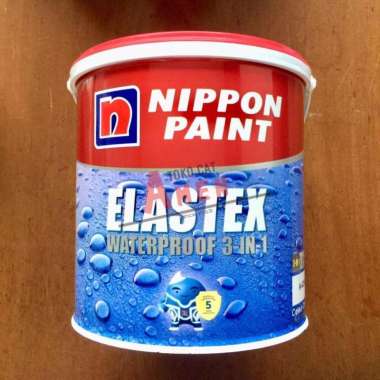 NIPPON PAINT ELASTEX WATERPROOF 4KG - SNOW WHITE / CAT ANTI BOCOR