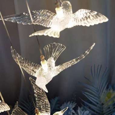 Lampu Hias Burung Dekorasi Wedding- Lampu Hias Gantung Burung Akrilik