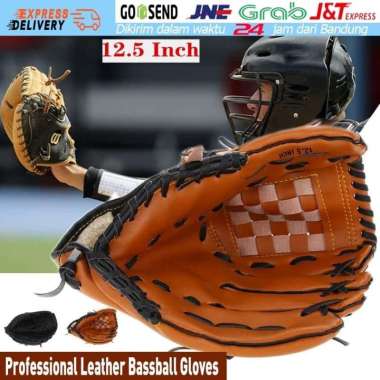 12.5Inch Pvc Sarung Tangan Softball Baseball Mitts Glove Hitam