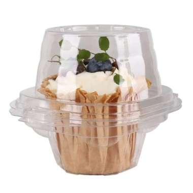 1 HOLE CLEAR CUPCAKE BOX - KOTAK PLASTIK SINGLE CUPCAKE CLEAR BOX