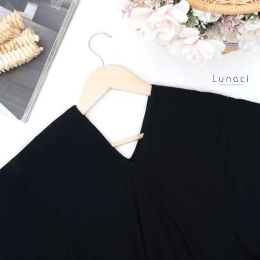 Daster Lunaci Yuna Breastfeeding Dress Premium Yuna Black