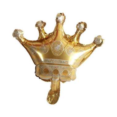 Balon Foil Mini Crown Mahkota Untuk Di Atas Balon Angka Jumbo Rose gold