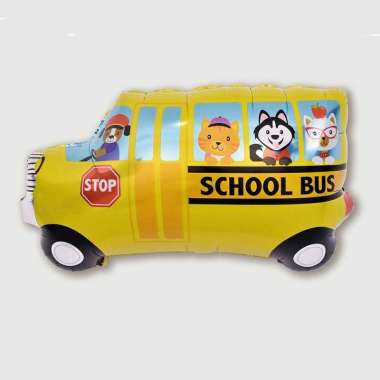 Balon Foil Mini Transportasi School Bus Army Tank Submarine Boat school bus