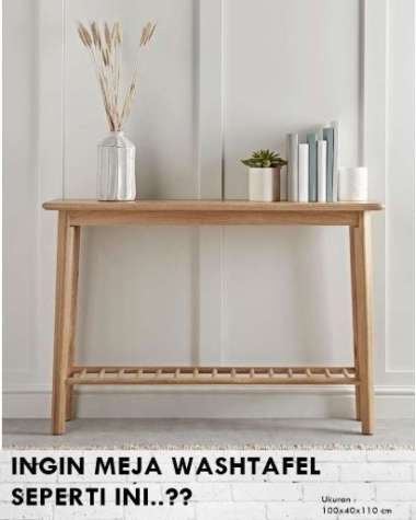 Meja Dinding Kamar Mandi Minimalis Meja Cermin Kamar Mandi Kayu Solid