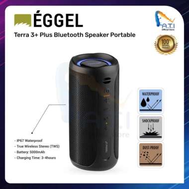 EGGEL Terra 3 Plus + Waterproof Bluetooth Speaker with RGB Lights Terra 3 Plus S